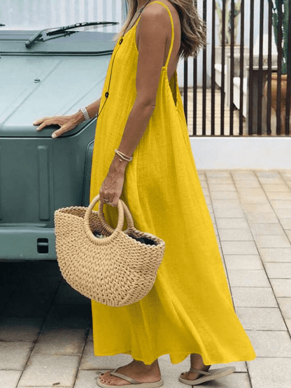 Robe Emma — Longue Dos Nu Fluide