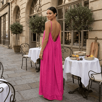 Robe Emma — Longue Dos Nu Fluide
