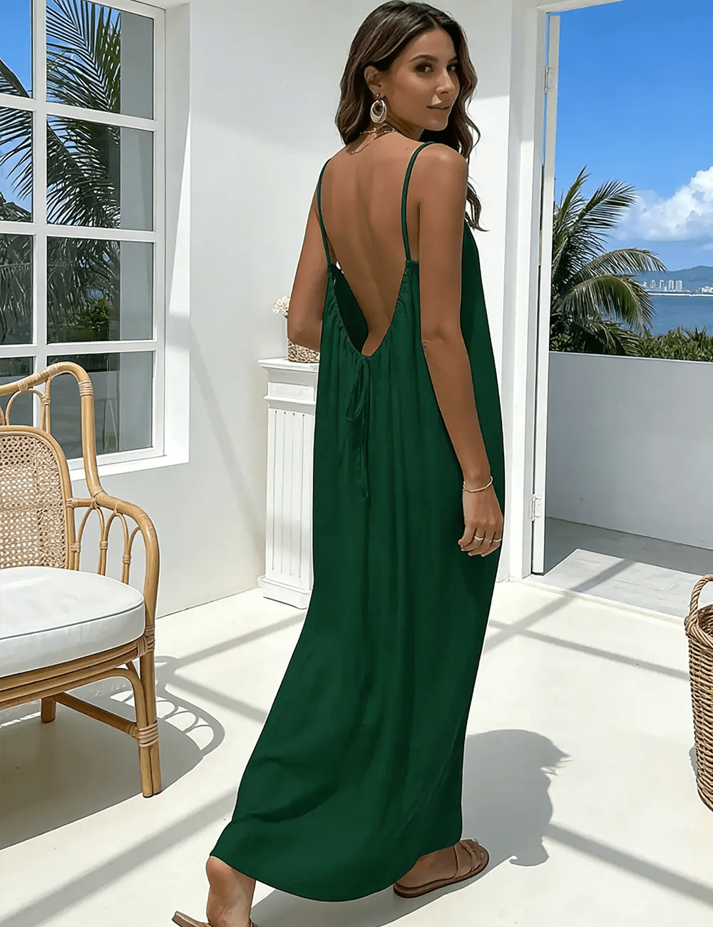 Robe Emma — Longue Dos Nu Fluide