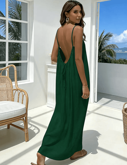 Robe Emma — Longue Dos Nu Fluide