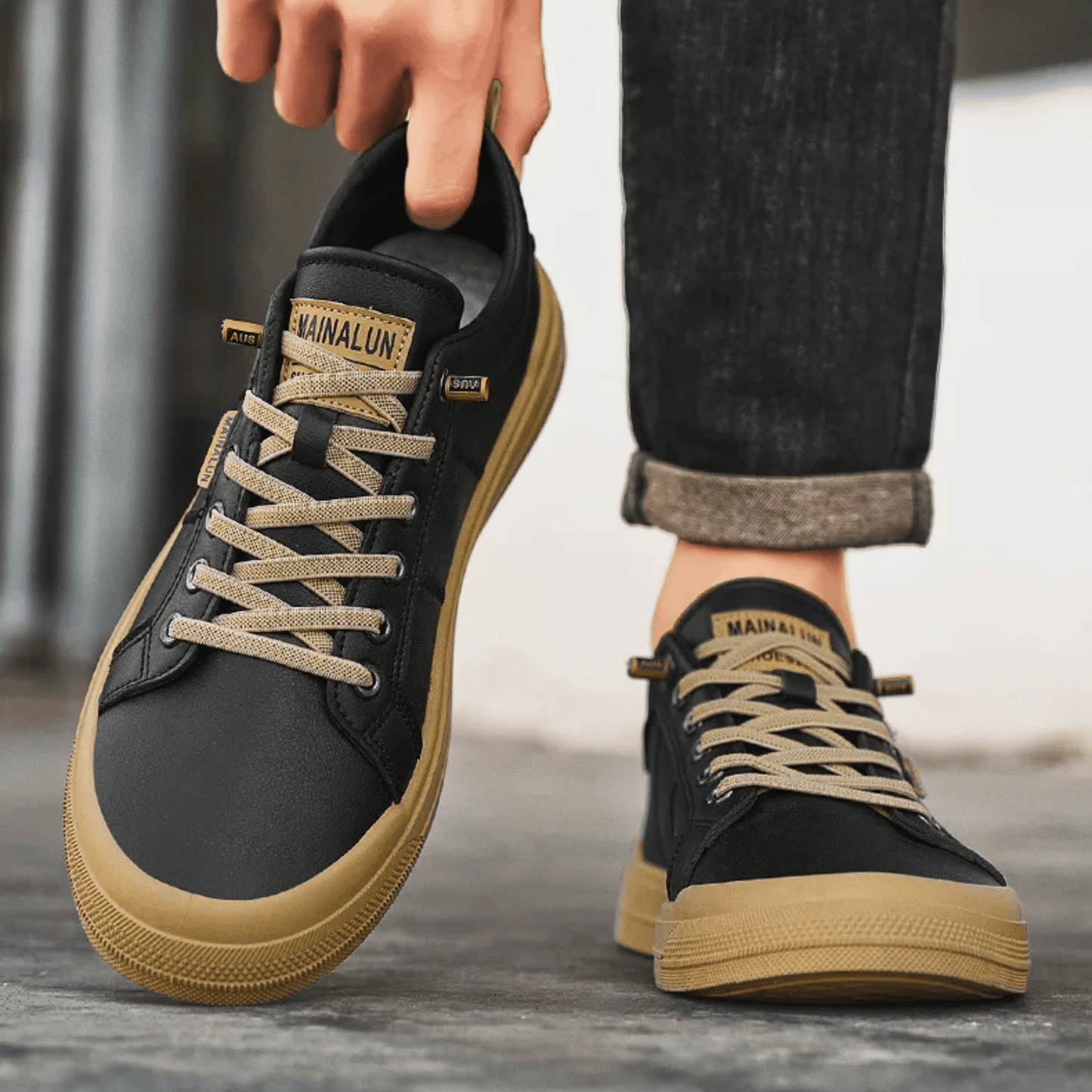 HARRINGTON — SNEAKERS CUIR PREMIUM