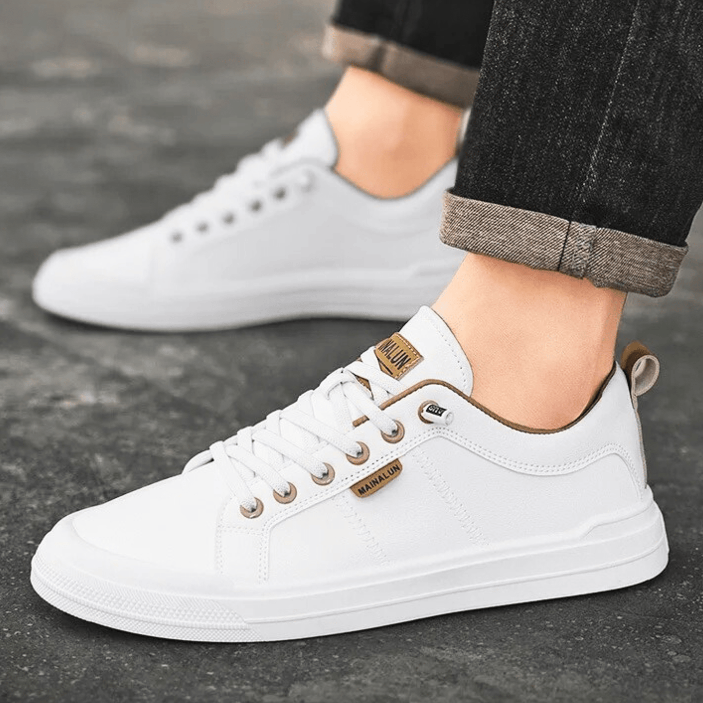 HARRINGTON — SNEAKERS CUIR PREMIUM